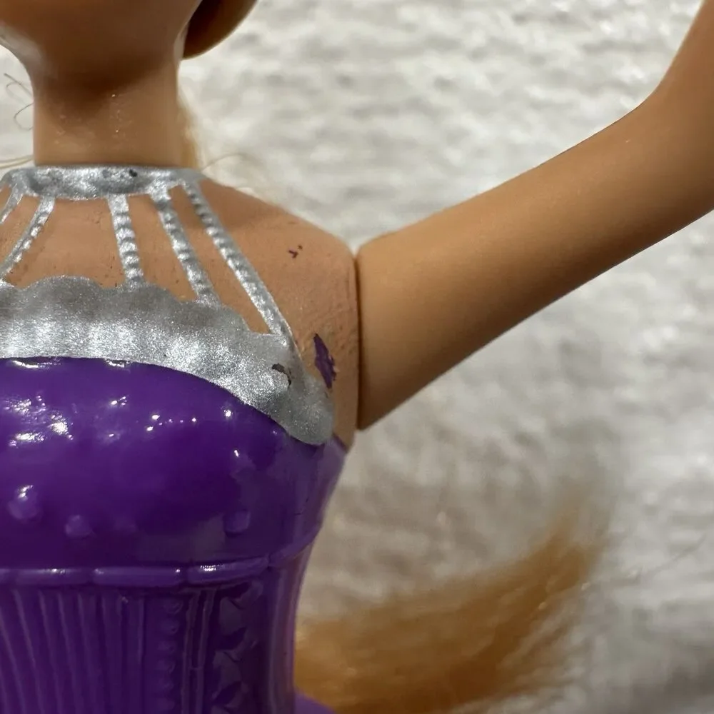 2019 McDonald's Barbie Princess Purple Dress Tiara Happy Meal Toy #3 Figure